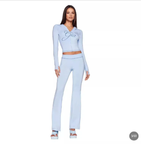 Women's Tube Top & High-Waist Pants Set