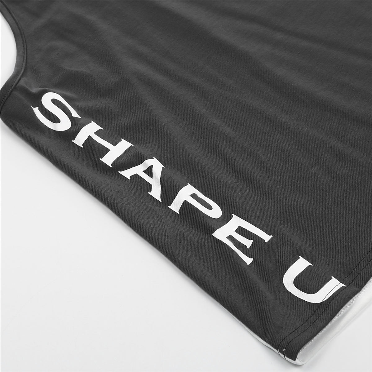 Men's U-Neck Contrast Sports Tank Top for Spring/Summer