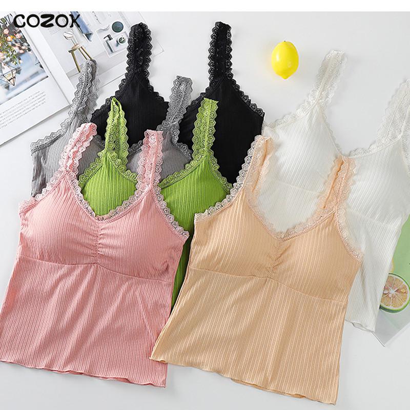 Women's Camouflage Tank Top with Lace Edge
