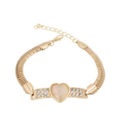 Heart Bracelet with Cat's Eye Stone
