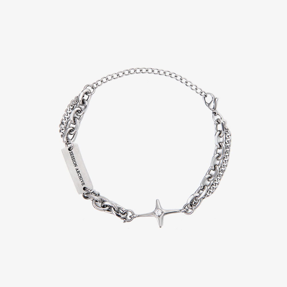 Double Layer Cross Square Splicing Bracelet