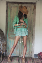Sun Protection Jacket, Chiffon Cover-Up with Bull Design