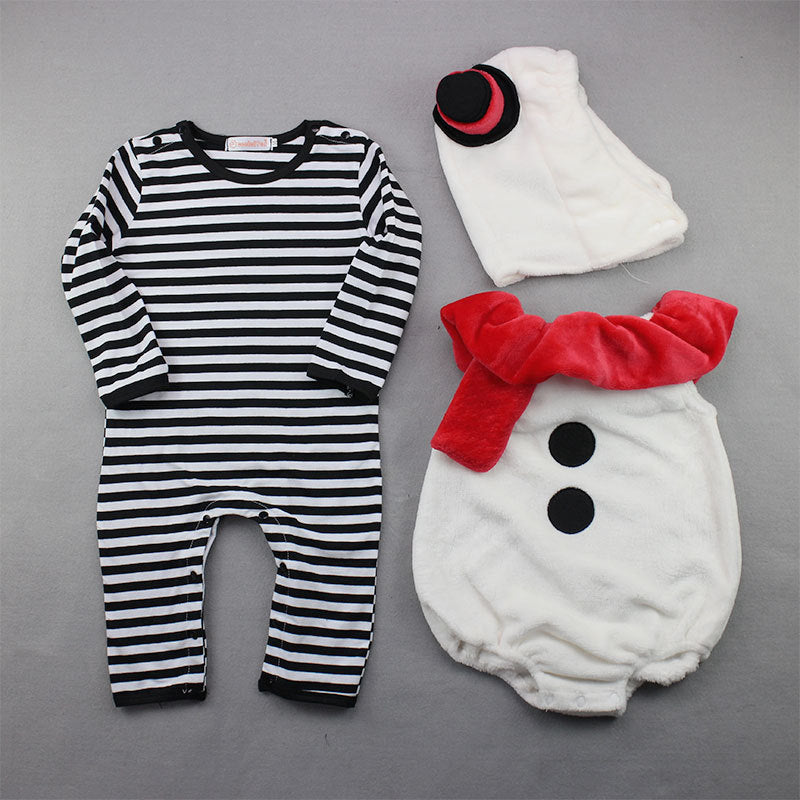 Baby Christmas Snowman Outfit Romper Set