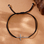 Minimalist Cross Cord Bracelet