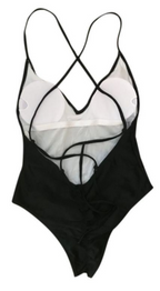 Women's White Plunge One-Piece Swimsuit