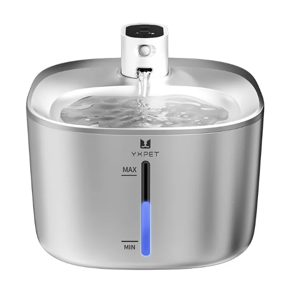 Automatic Pet Water Fountain Circulating Cat Dog Drinking Dispenser Filtered Fresh Flow with Water Level Window Quiet Pump