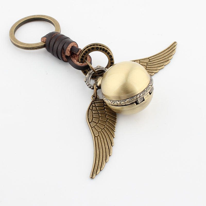 Harry Potter Golden Snitch Quidditch Pocket Watch Keychain | Accessory