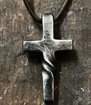 Hammered Christian Cross Pendant Necklace | Christian Jewelry