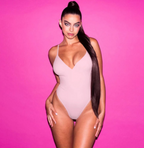 Black Scoop-Neck High-Cut One-Piece Swimsuit