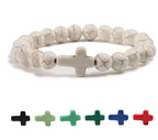 Lava Stone Cross Bracelet