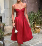 Sexy Bustier Spaghetti Straps Long Dress