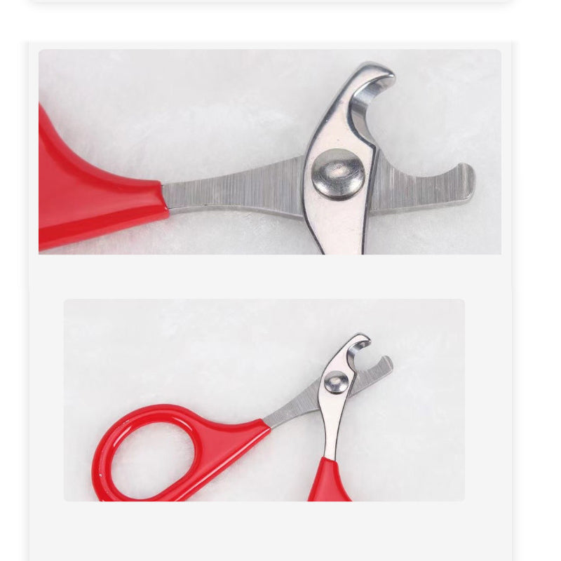 Pet Nail Clippers for Cats & Small Dogs, Stainless Steel Curved Blade Claw Trimmer Scissors, Easy-Grip Grooming Tool