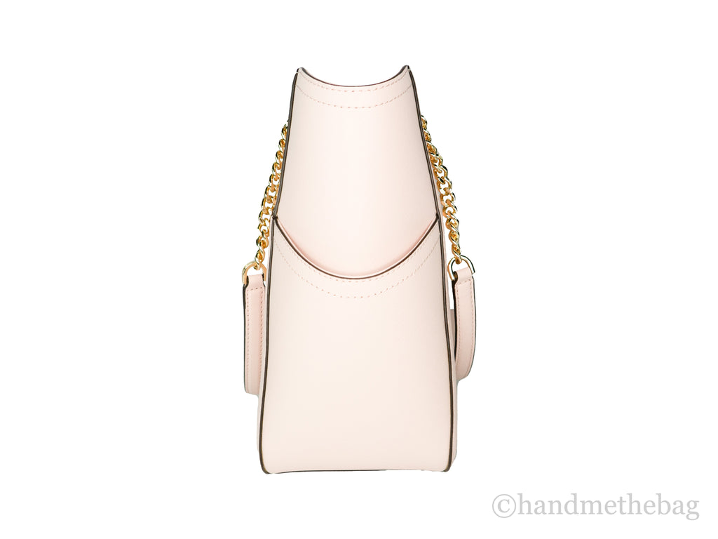 Michael Kors Jet Set Large Powder Blush X Cross Chain Shoulder Tote Handbag