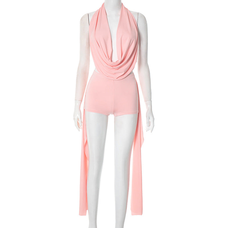 Women’s Halter Neck Top & Shorts Set