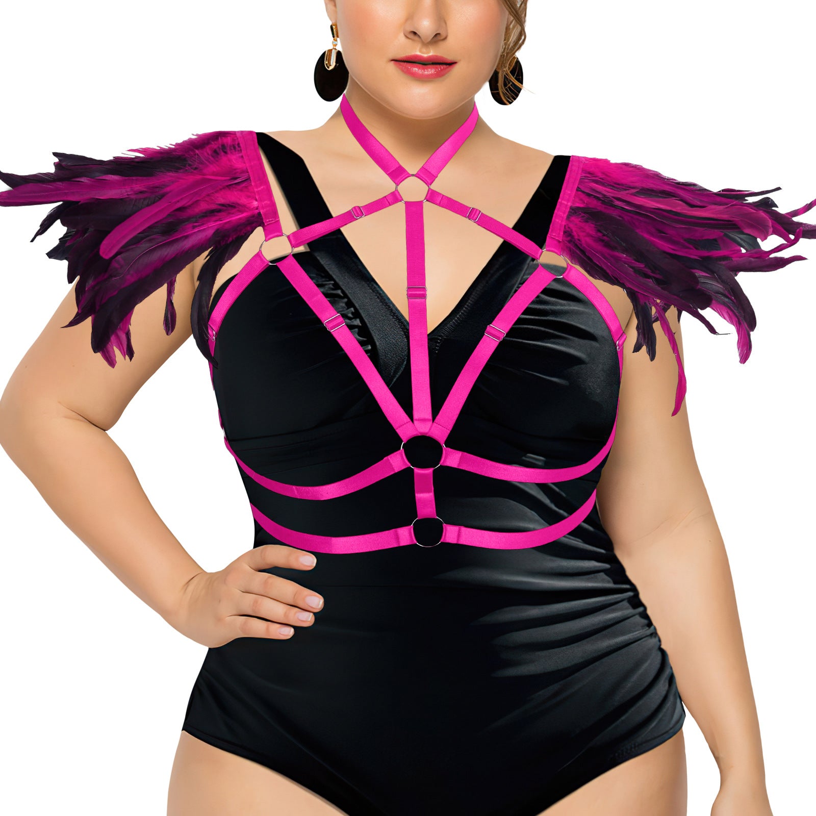 Feather Wing Strappy Cage Body Harness