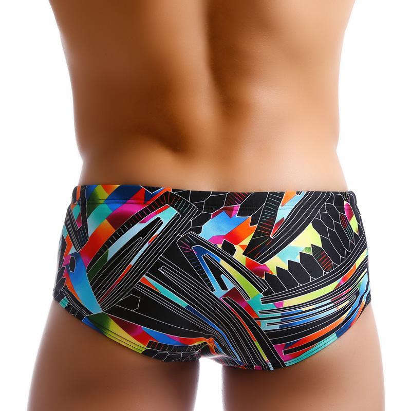 Men's Abstract Print Swim Briefs