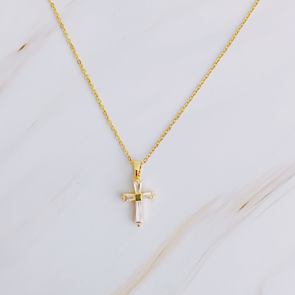 My Dear Crystal Cross Necklace | Christian Jewelry