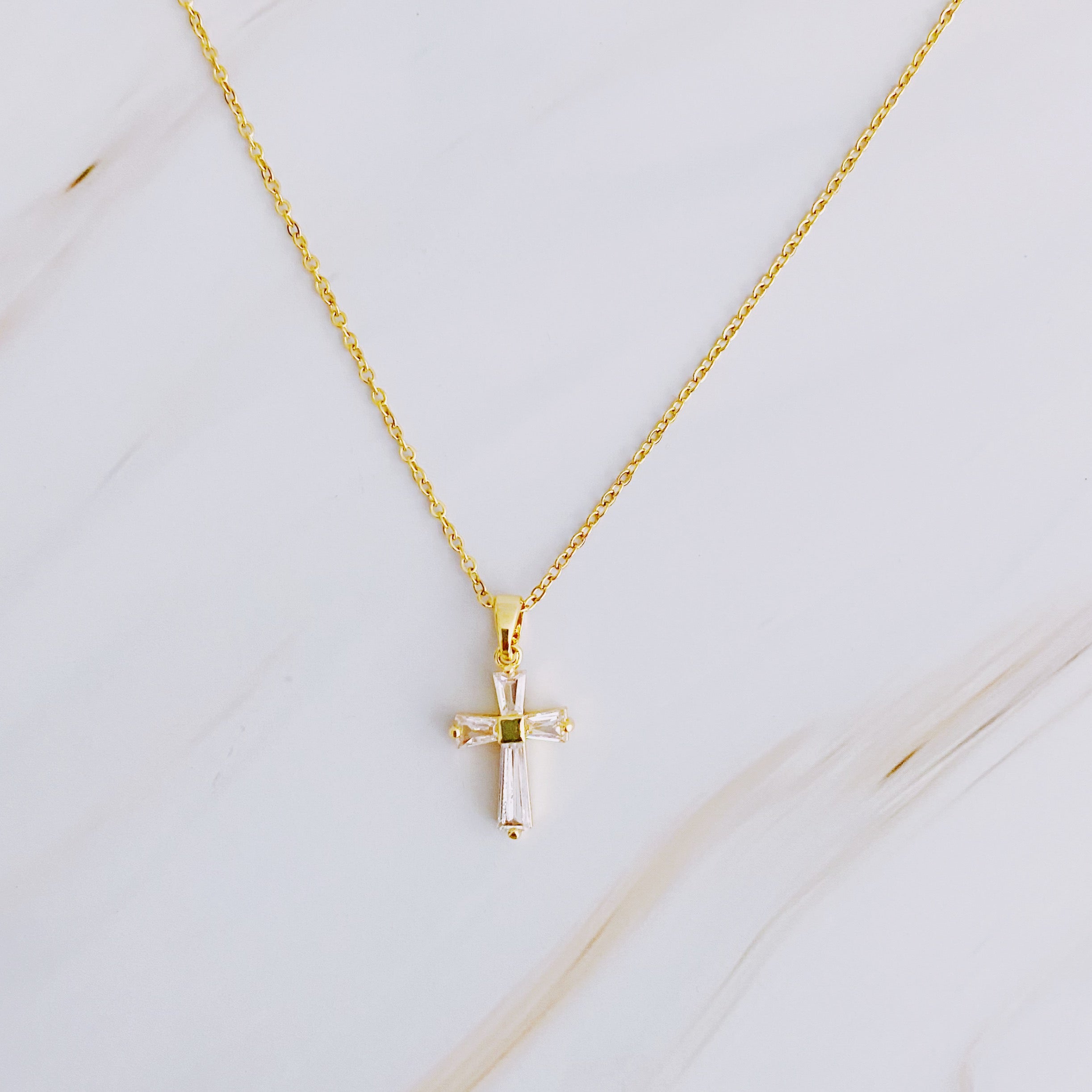 My Dear Crystal Cross Necklace | Christian Jewelry