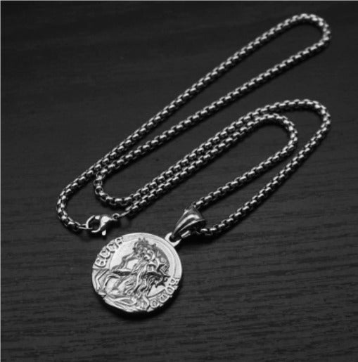 Titanium Steel Jesus Ecce Homo Pendant Necklace