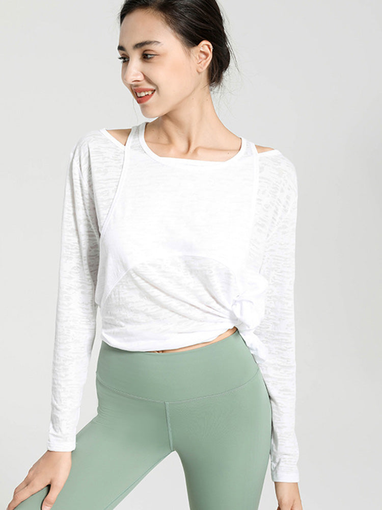 Loose Long Sleeve Yoga Crop Top for Women Fitness Wear