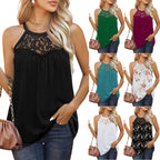 Loose Fit Summer Lace Halter Tank Tops for Women