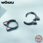 Cat Paw Print Hoop Earrings