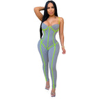 Fashionable Women's Tight Tank Top and Jumpsuit Set