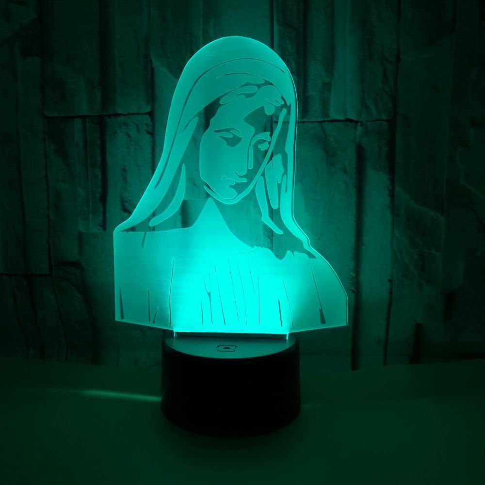 3D LED Night Light - Virgin Mary
