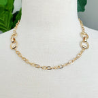 Double Equestrian Horsebit Chain Necklace