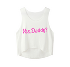 Pink Cotton Sleeveless Tank Top with Letter Print