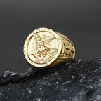 Vintage Silver Cross Ring for Men