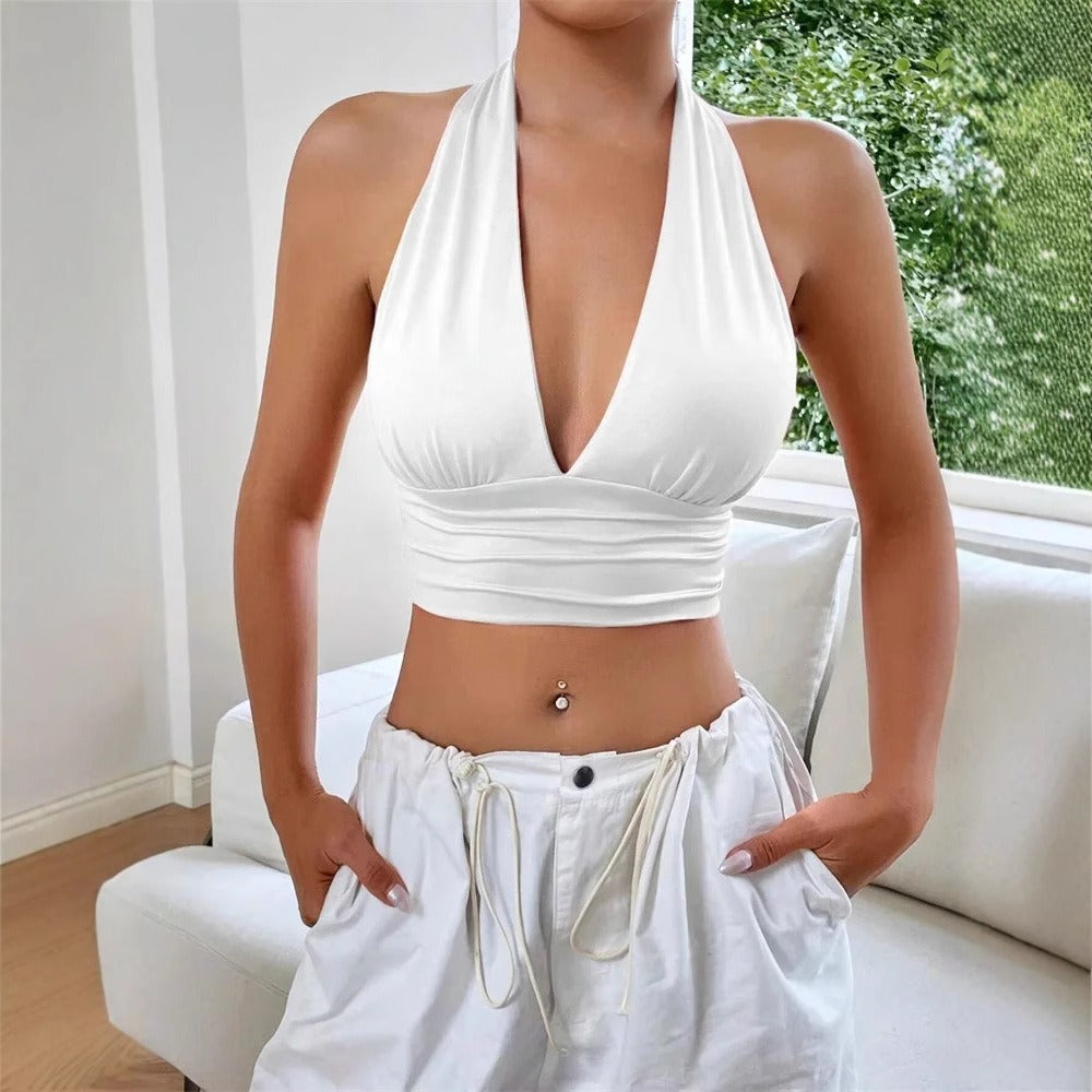 Backless Hollow-Out Summer Crop Top