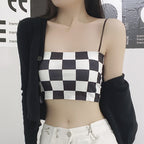Checkerboard Seamless Crop Camisole