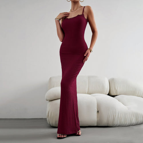 2023 Autumn Women's Slim Fit Spaghetti Strap Dress