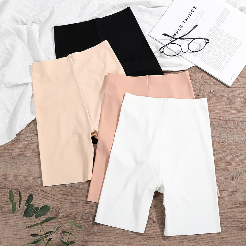 High-Waisted Plus Size Cotton Safety Shorts for Women