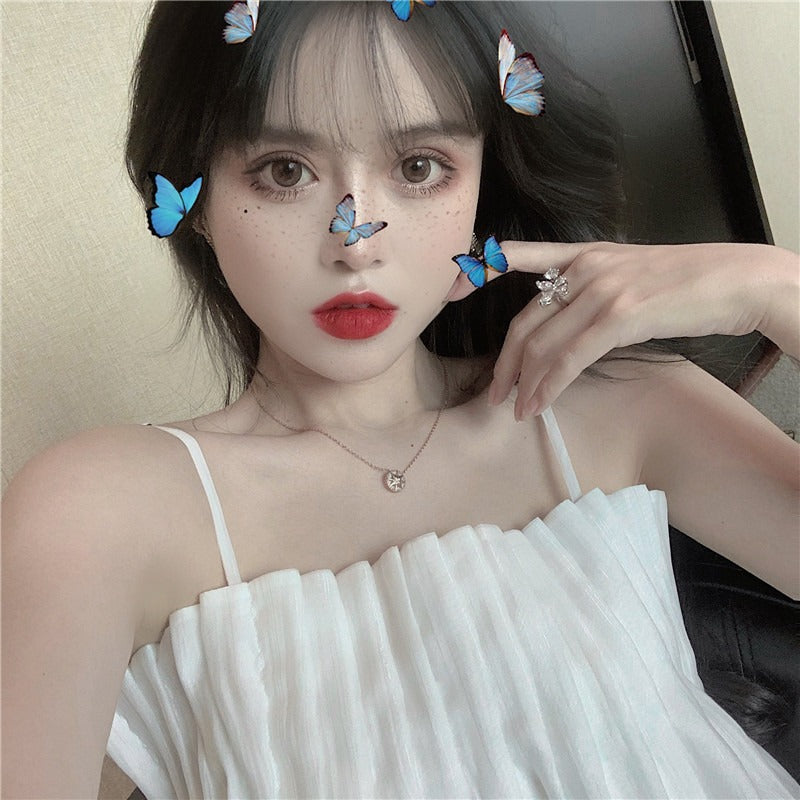 Spring Off-Shoulder Sleeveless Crop Top for Women