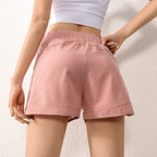 Women's High Waist Quick Dry Mesh Sports Shorts with Pockets