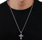 Gothic Zircon Cross Necklace