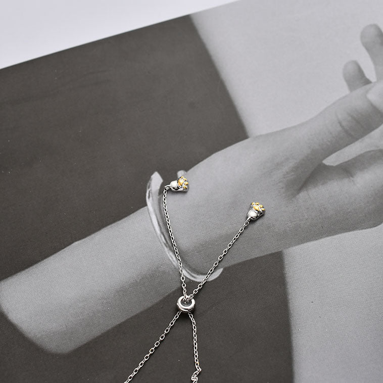 Hollow Cat Necklace - Silver Minimalist Design