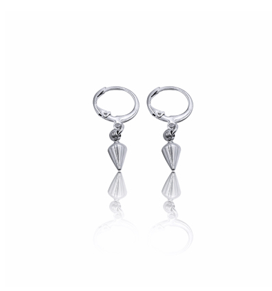 Cone Drop Huggie Earrings