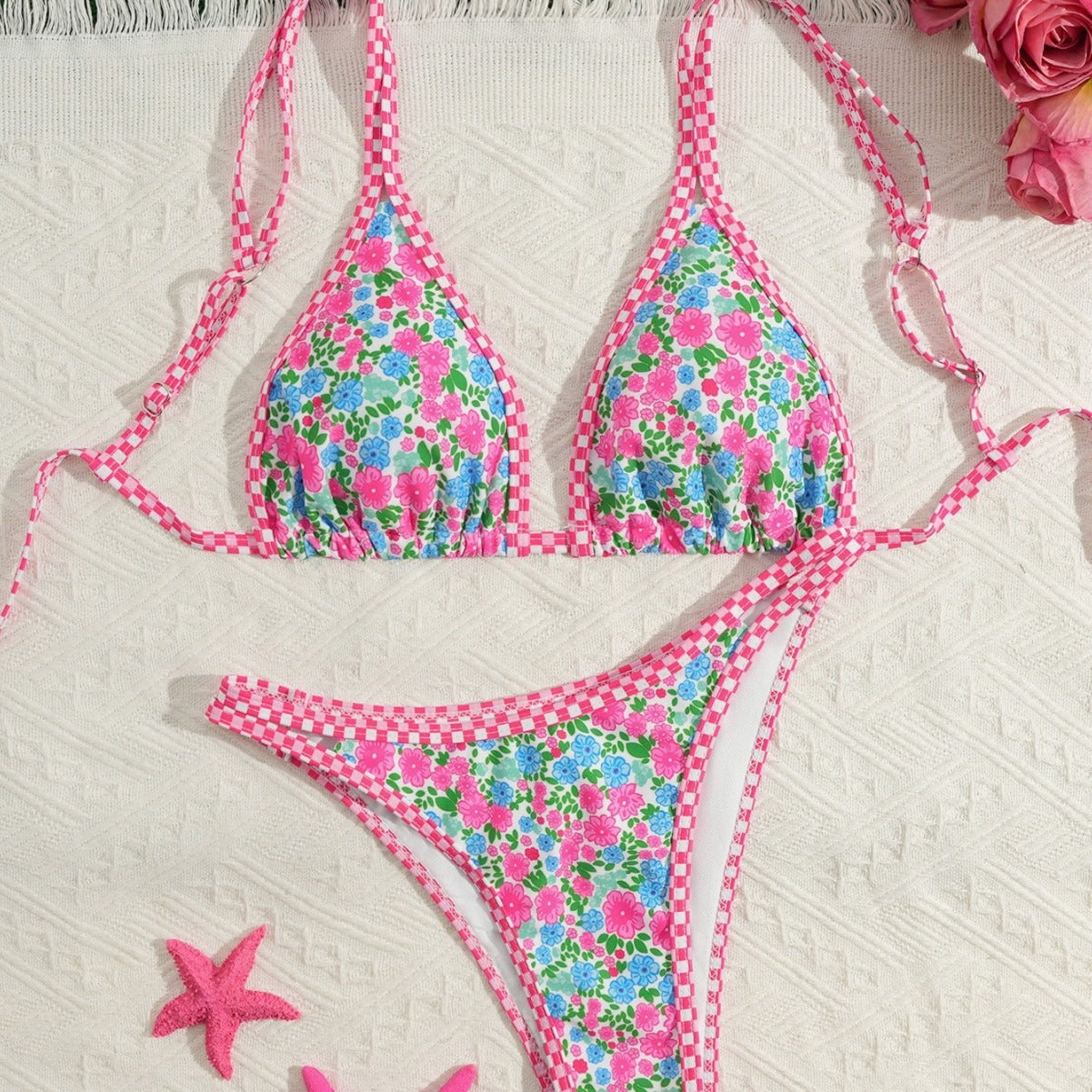 Ditsy Floral Triangle Bikini Set