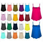 Loose Irregular Top, Solid Color Short Camisole