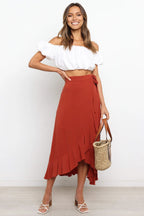Beach Cover-Up with Irregular Hem and Tie Detail
