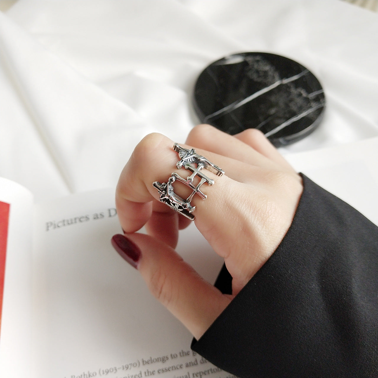 Vintage Love & Redemption Cross Ring
