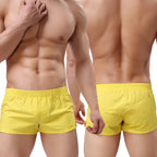 Men's Green Cotton Arrow Shorts / Swim Trunks