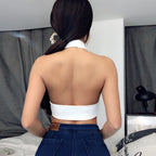 Trendy Backless Halter Top for Women 2019