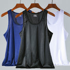 Men's Breathable Ice Mesh Fitness Undershirt Camisole