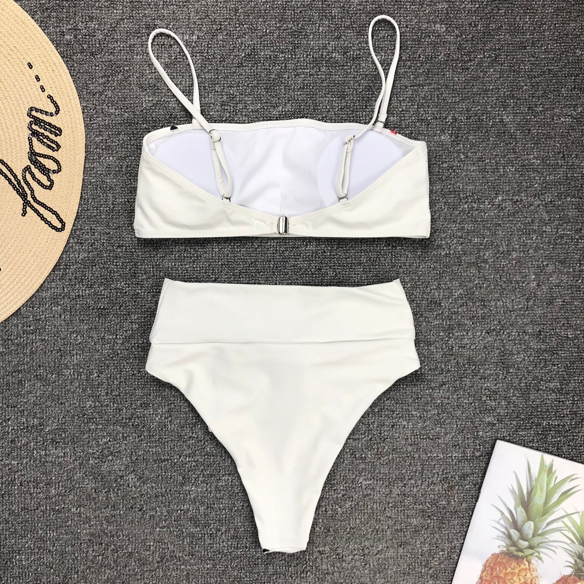 Heart Print High-Waisted Bikini Set
