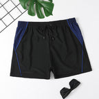 Men's Plus-Size Drawstring Swim Trunks