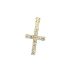 Hip Hop Rhinestone Cross Pendant Necklace